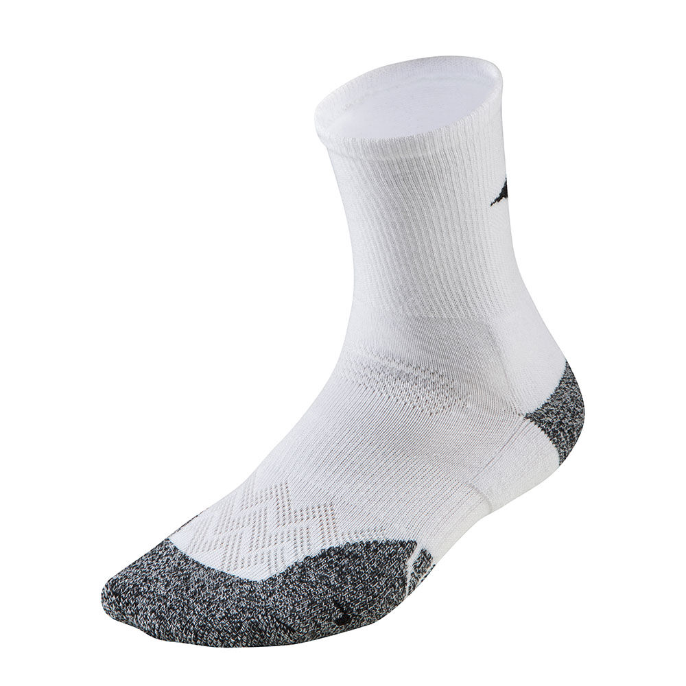 Panske Běžecké Ponožky Mizuno Premium Comfort Biele/Siva Vypredaj JKFS82360